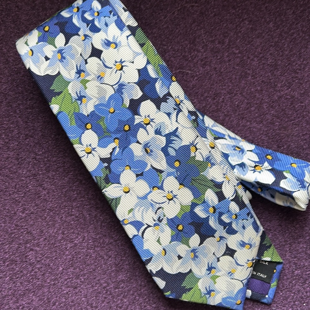TOM FORD Floral Blue Tie